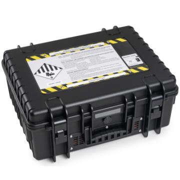 Lithium-ion koffer Medium (zwart)